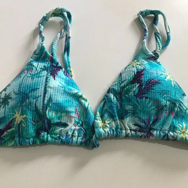 Biquini Cortininha com Bojo Em Tons de Azul da Blue Beach - Foto 3