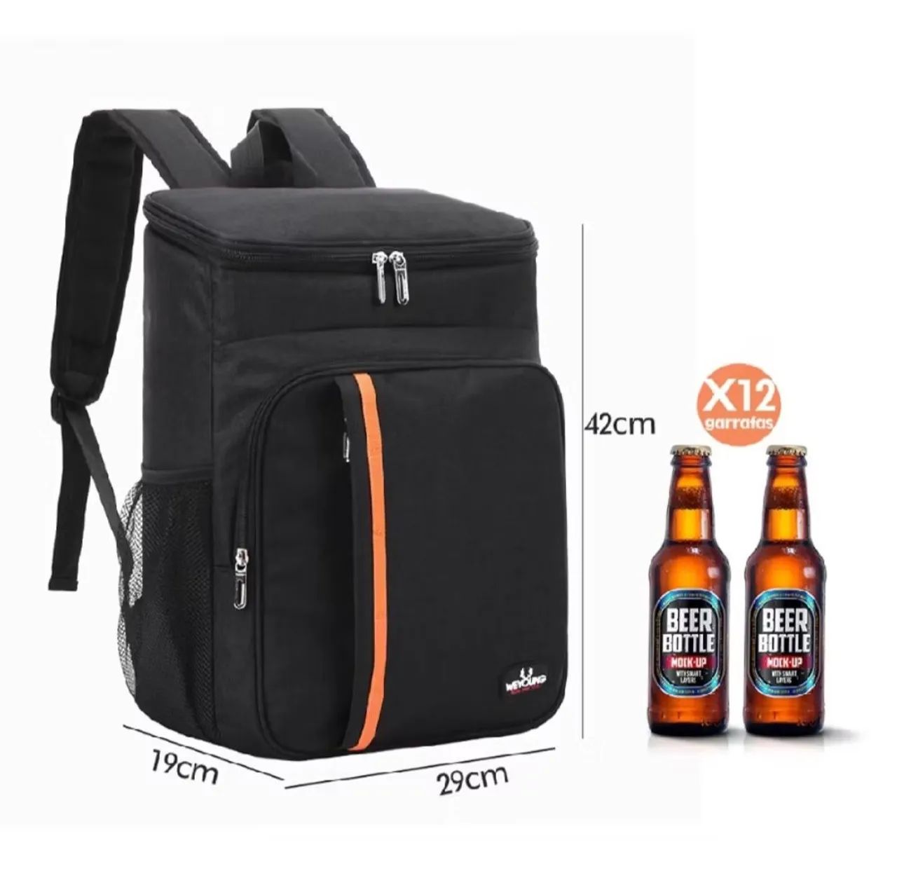 Mochila Térmica Bolsa Preta 21 Litros - Foto 2