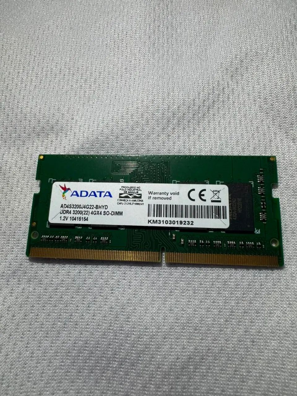 Memória ram DDR4 4Gb Adata