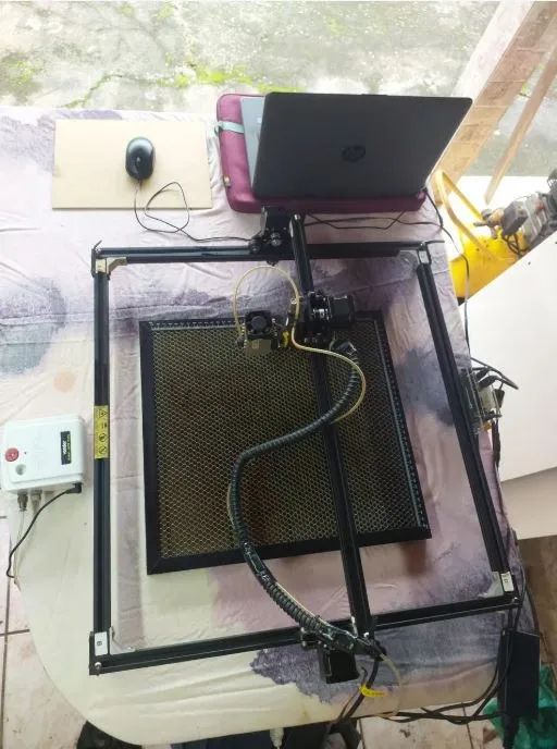 CNC Laser- corte e gravação(completa com notebook e lightburn vitalício) - Foto 2