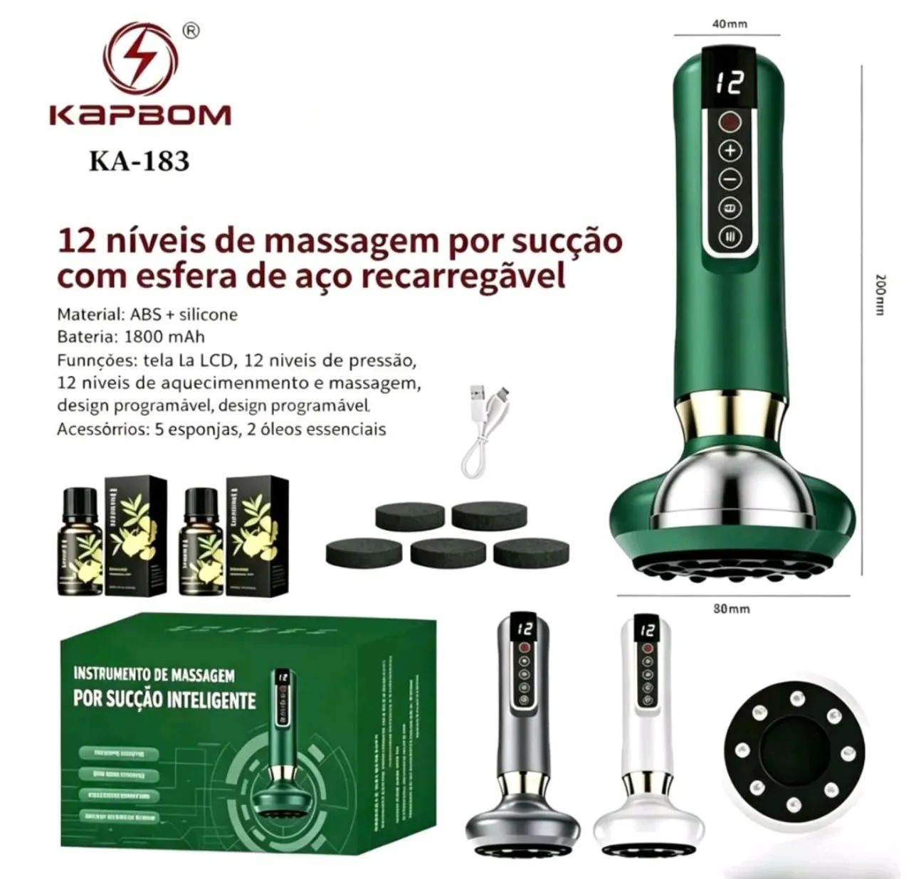 Vendo Kit completo Guasha e Cupoing eletrônico  - Foto 4