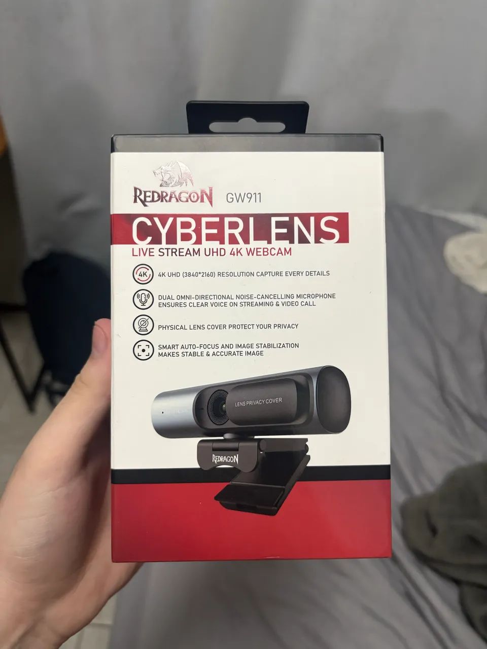Webcam Redragon Gw911 Cyberlens HD para streaming - preta - Foto 4