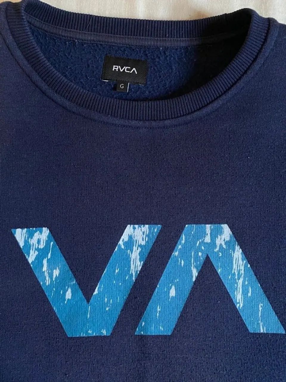 Moletom RVCA G azul original - Foto 4