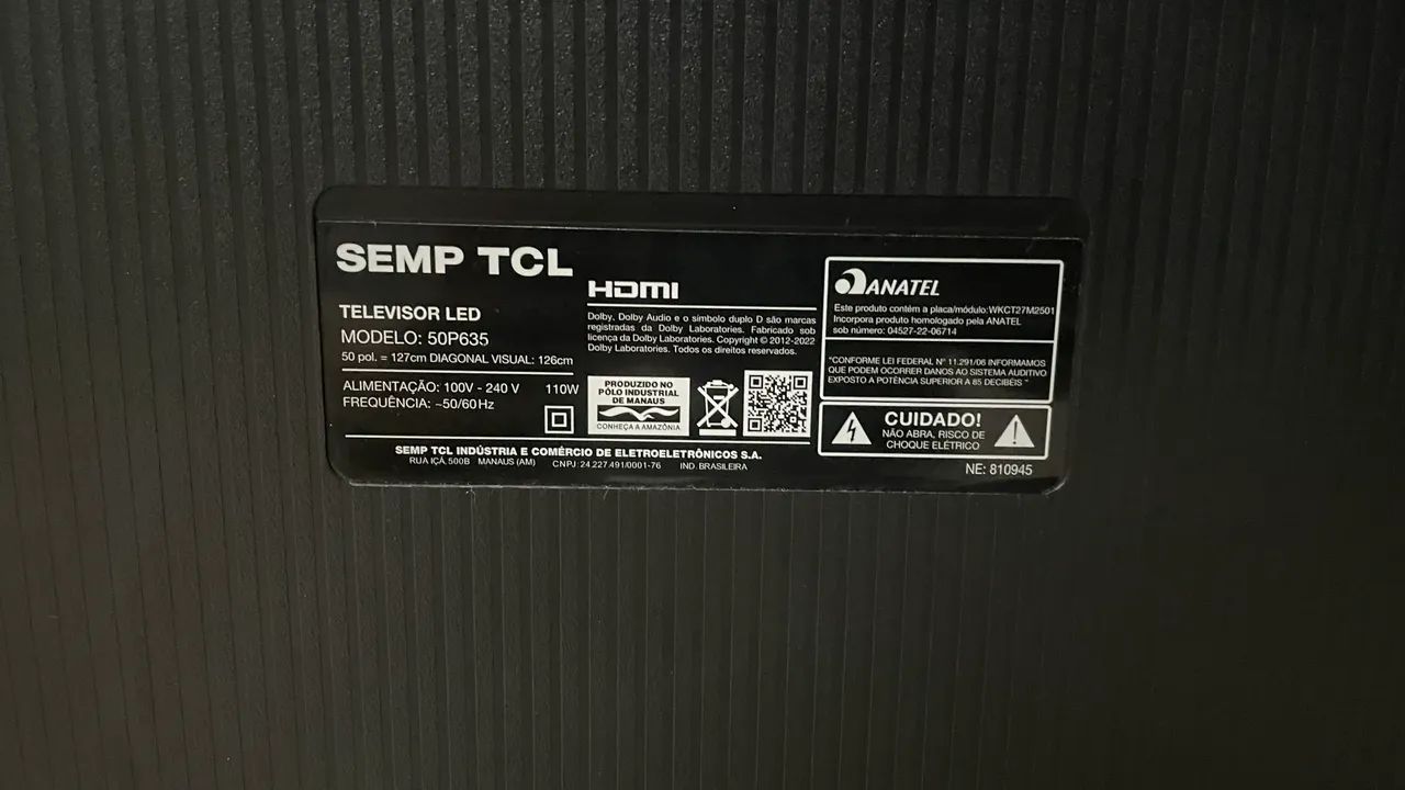 Vendo TV TCL 50 polegadas.Leia a descrição!! - Foto 3