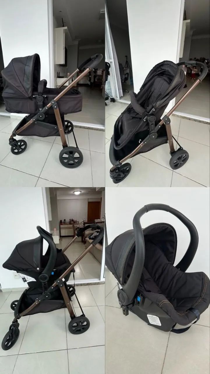Carrinho de Bebê 3 em 1 - Galzerano 