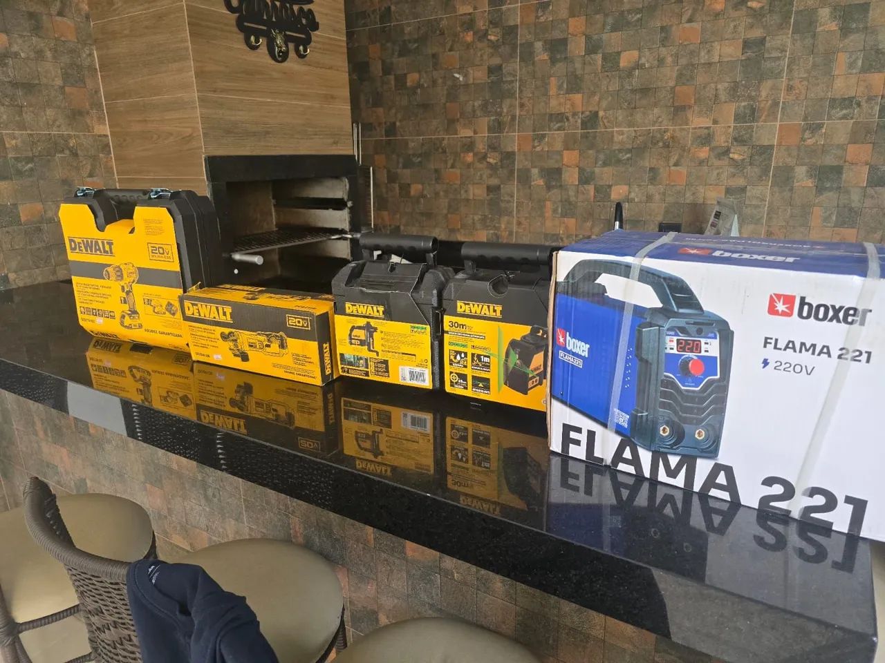 ? Kit Completo Ferramentas Profissionais DeWalt + Solda Boxer - Novo