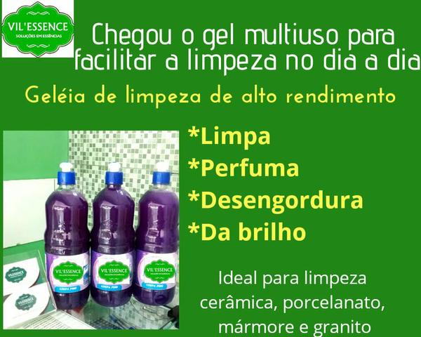 Geléia multiuso para limpeza de pisos e outras superfícies. Alto rendimento