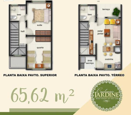Vendo duplex 2/4 novíssimo em condomínio fechado com excelente área de lazer pelo mcmv - Foto 3