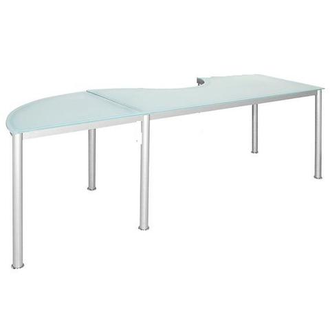 Mesa com tampo de vidro e gaveteiro - Foto 3