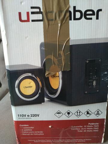 Mini Home Theater Bomber 2.1 para PC/TV 36w RMS - Foto 3