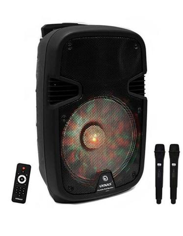 Caixa de som Karaokê Satellite 12 polegadas com 2 microfones sem fio- 499$ LIQUIDANDO