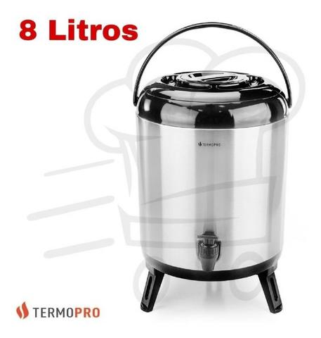 Botijão Garrafa Térmica Aço Inox 8 Litros - Termopro