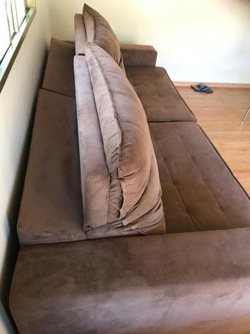 Sofá 2 lug. reclinável e retrátil 2,9M - Foto 3
