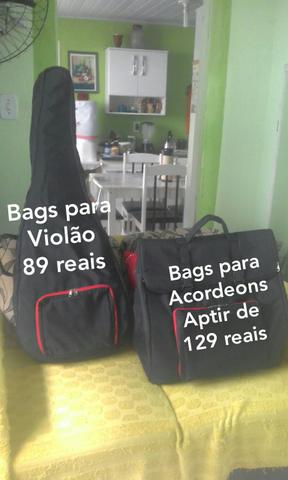Bags / Bolsas para acordeons, violão e guitarra a pronta entrega