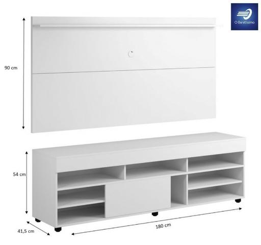 Rack com Painel para TV até 55" #FreteGRÁTIS* #Garantia #Lacrado - Foto 5