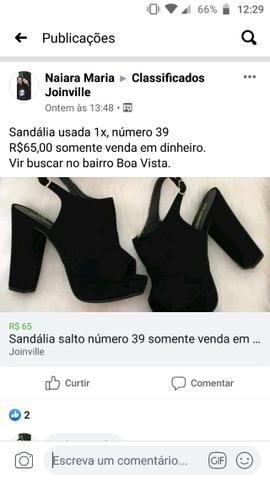 Sandália salto
