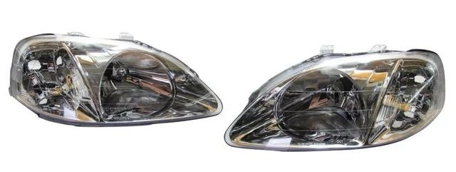 Par Farol Cromado Honda Civic 1999 2000 - Foto 2