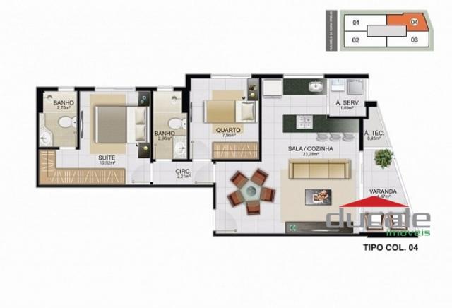 Davi Amarante Apartamento 2 quartos suíte em Bento Ferreira - Foto 11