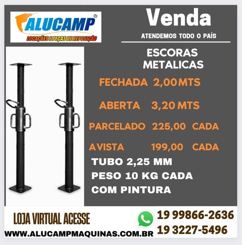 Vendas Escoras Metálicas novas 3,20 mts