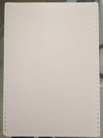 Folhas para fichario tamanho A4 quadriculada