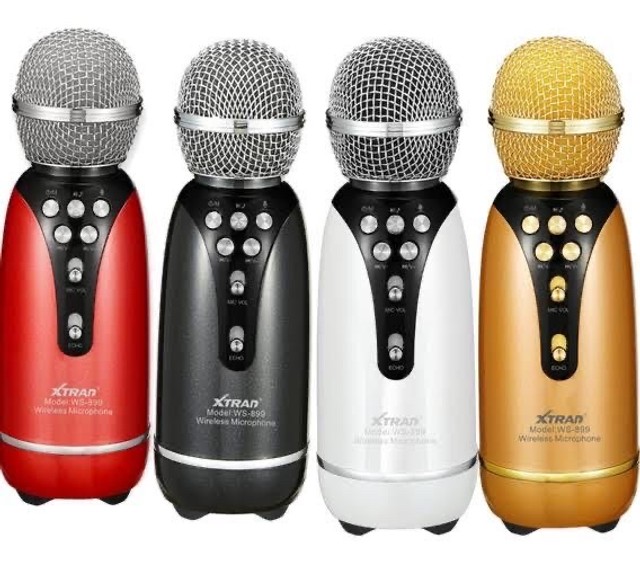 Microfone bluetooth karaokê sem fio USB muda a voz