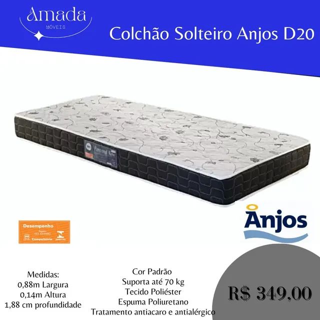 Colchão solteiro D33 Entrega em 3 dias - Foto 3