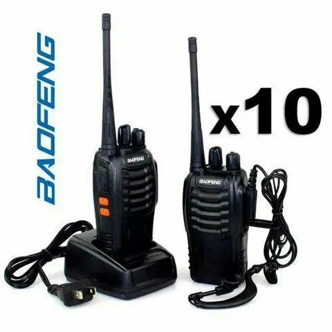 KIT Baofeng 10 Unidade Rádio Comunicador WalkTalk bf-777s