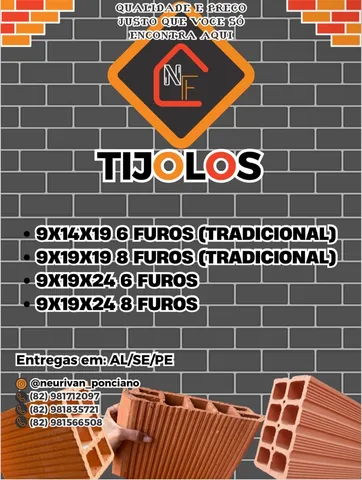 Tijolos Promocão (diretamente da fábrica)