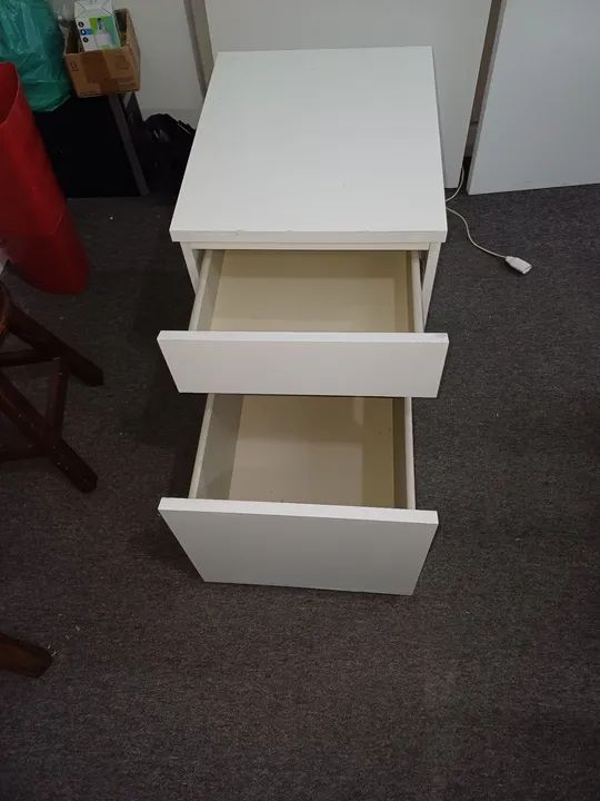 Armario de chão com 2 gavetas serve como apoio para impressora - Foto 5