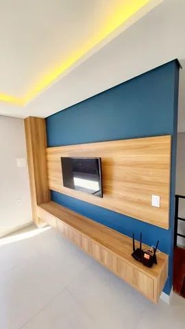 Painel de sala com rack - Móveis planejados  - Foto 4