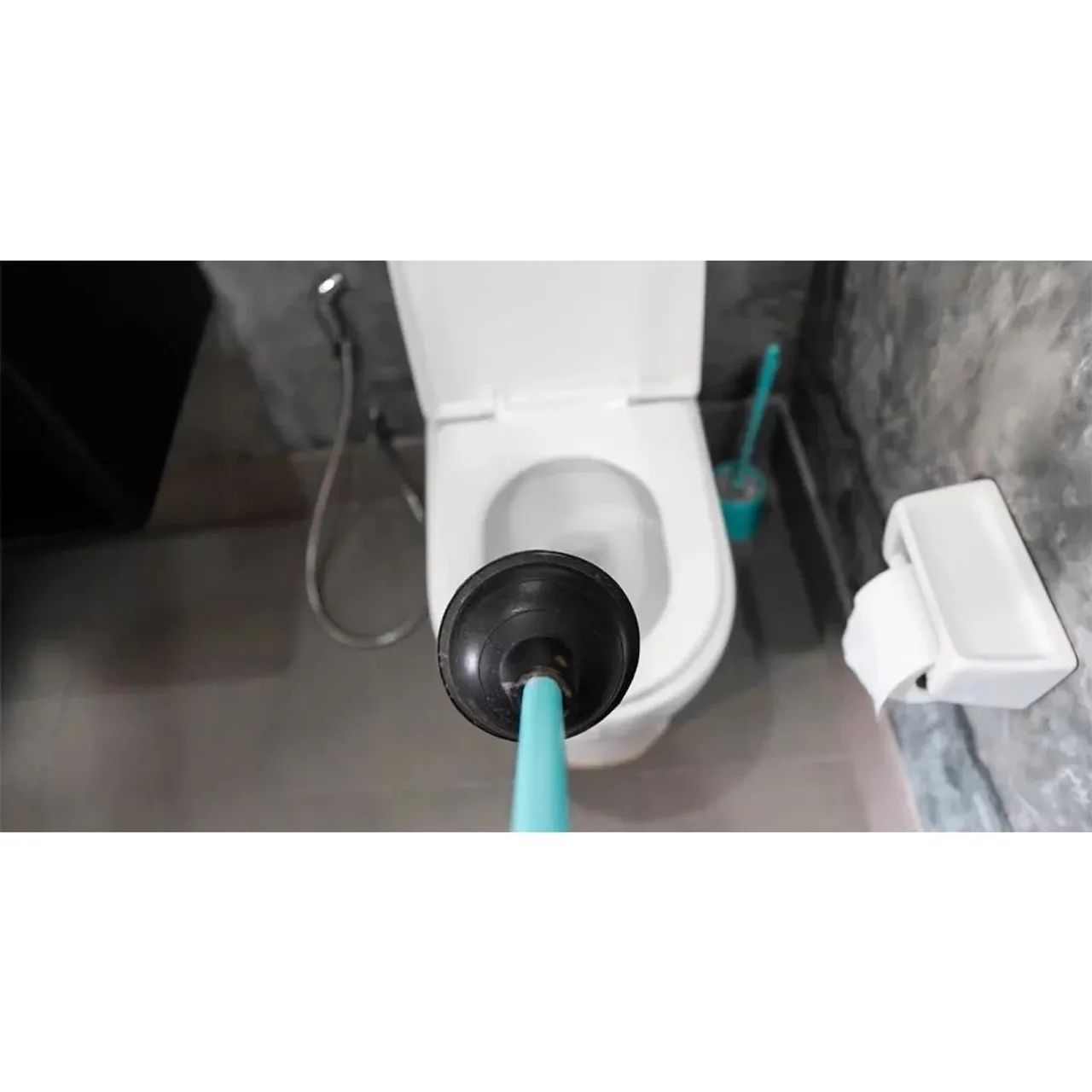 Kit Desentupidor Wc De Banheiro De Vaso Sanitário Com Cabo 60 Cm - Foto 3