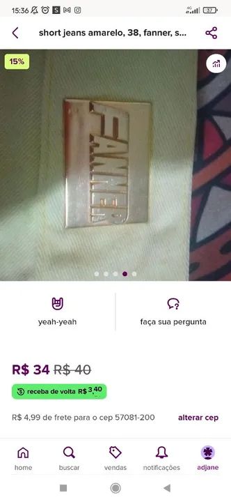 2 Shorts Jeans Feminino de marca no preço de um - Foto 4