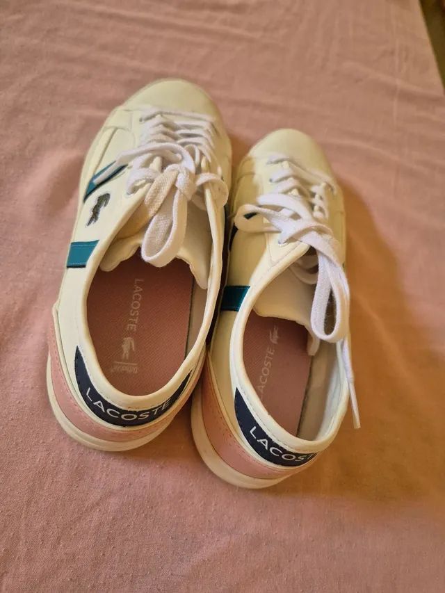 Tênis Lacoste sideline feminino branco. - Foto 3