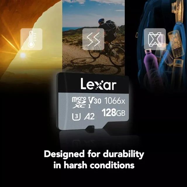 Lexar Cartão De Memória Micro Sd 128gb Cartão Micro sd 4K - Foto 3