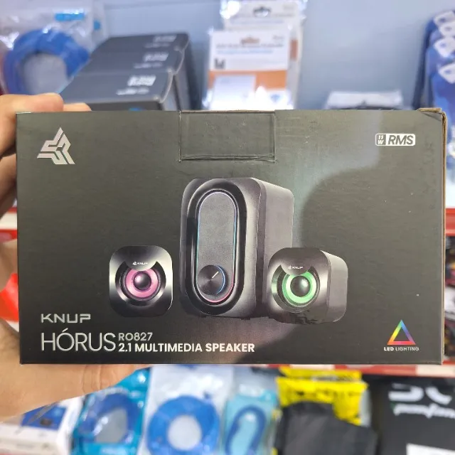 Caixa de Som Tripla para TV 11W Com Fio USB e Auxiliar