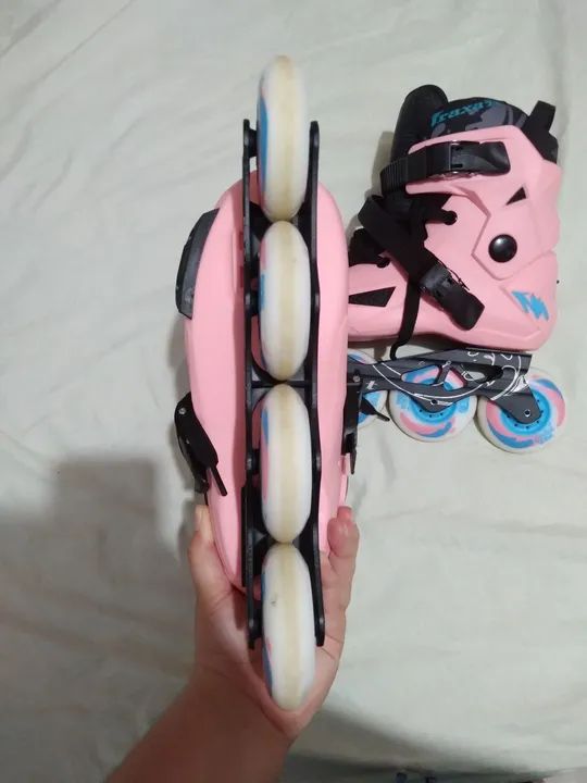 Patins Inline Traxart Revolt Rose - Tamanho 38/39 - Foto 5