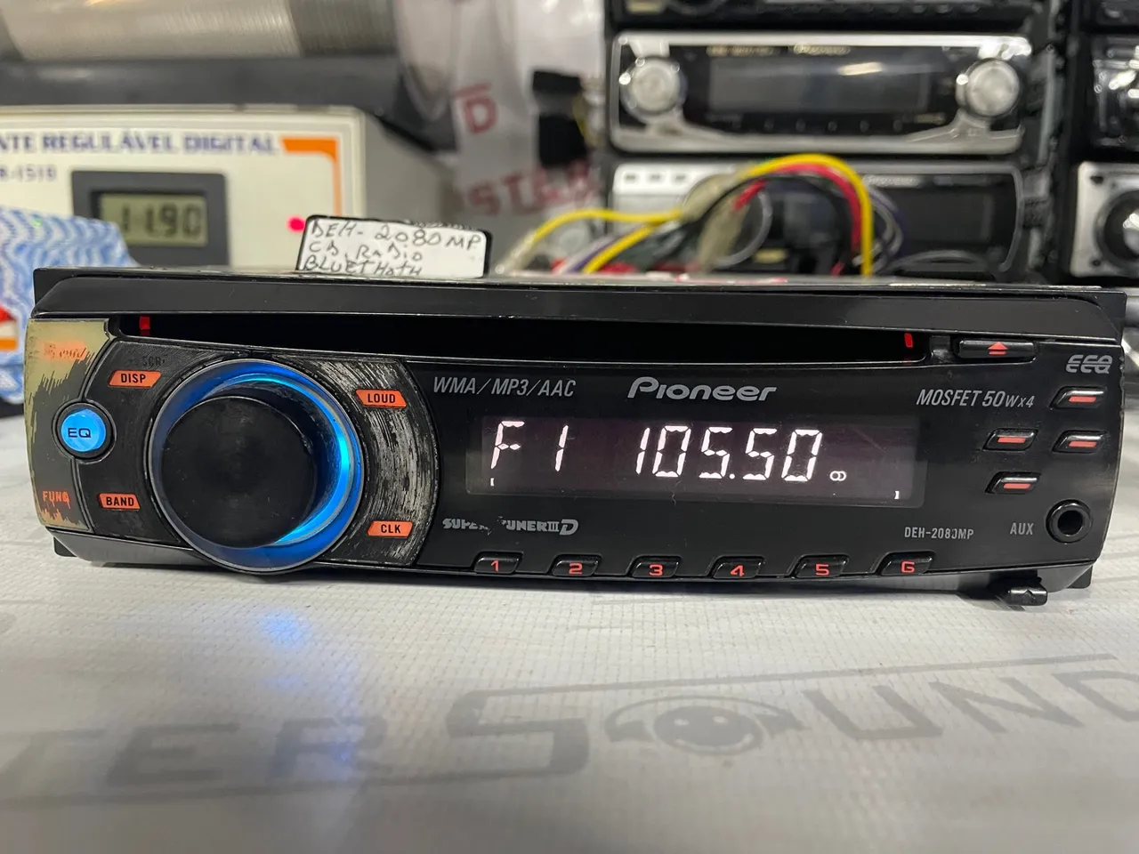 Cd radio auxiliar pioneer deh-2080mp com bluetooth