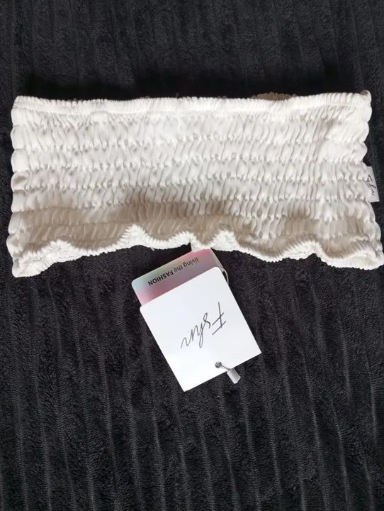 Crooped peace w lastex off white P