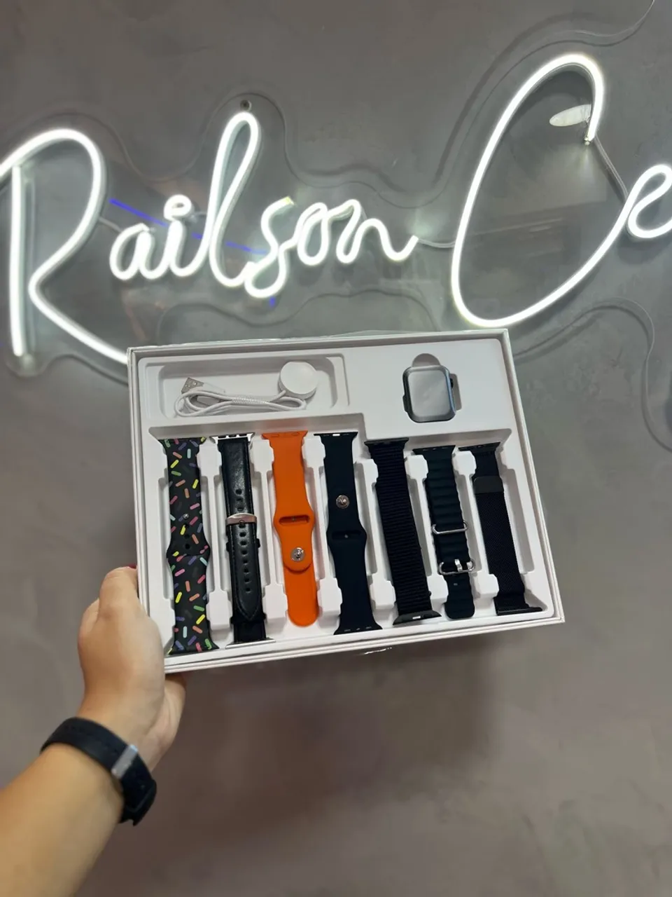 smart watch 7 pulseiras