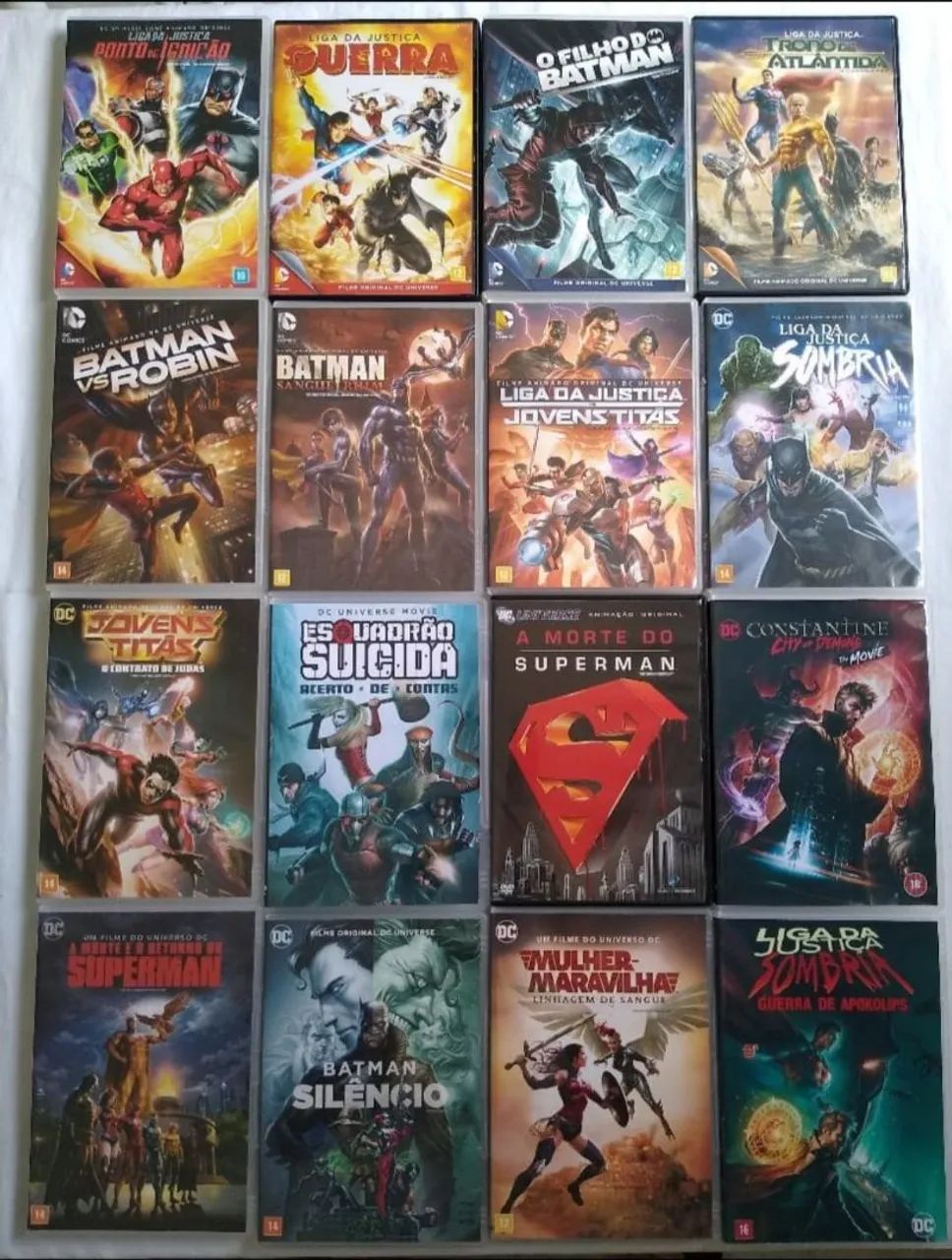 60-ANIMAÇÕES DC COMICS+SÉRIE ANIMADA BATMAN E SUPERMAN(COMPLETAS)