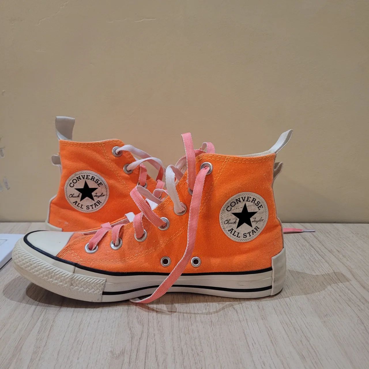 Star Converse All Star Cano Alto Laranja Star Cano Alto TÃªnis All