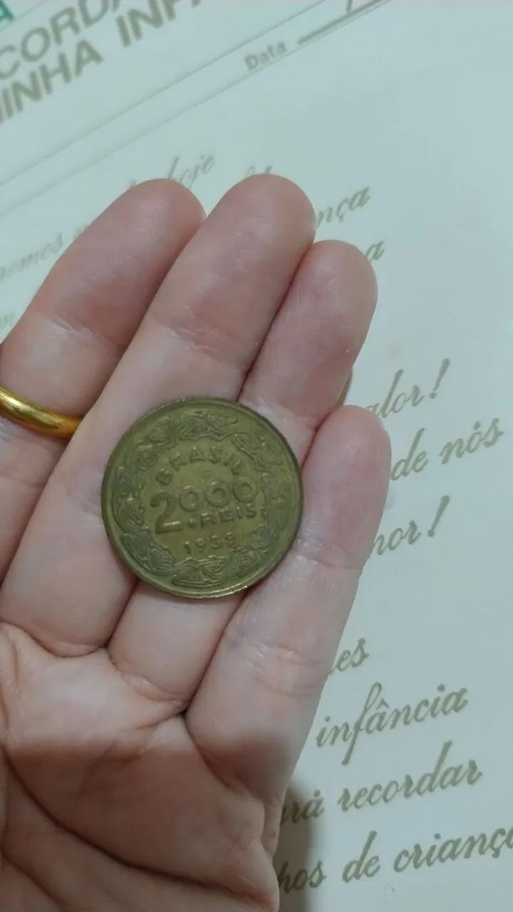Moeda antiga Brasil 2000 reis