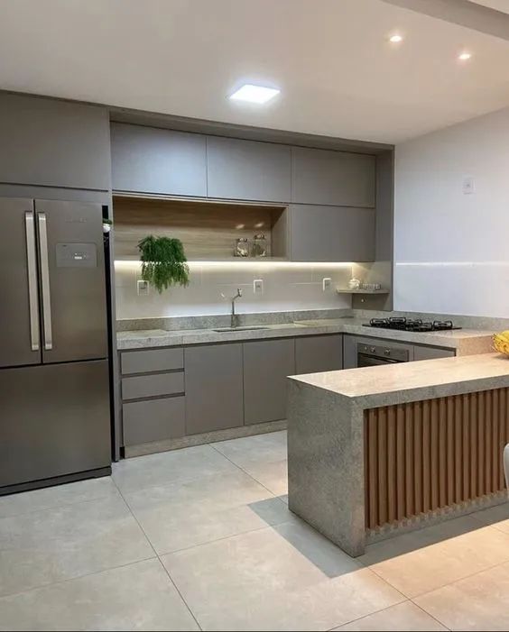 Cozinha planejada moderna com ilha