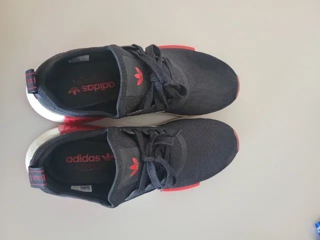 Adidas NMD_R1 Core Black / White / Solar Red Original - Foto 4