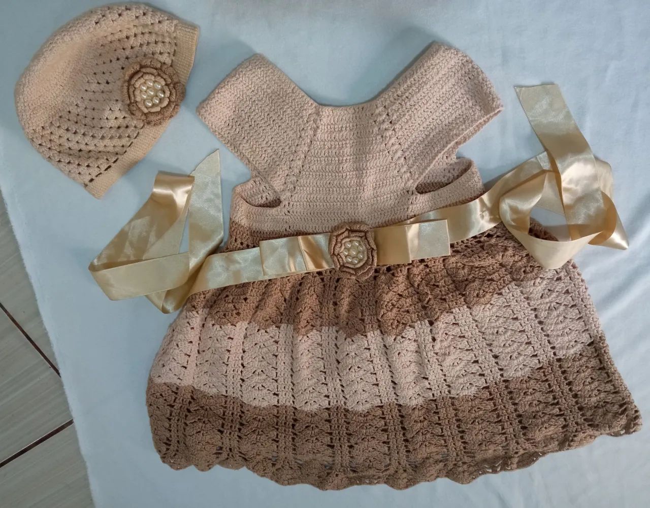 Lindo kit crochê ?tamanho: 2 aninhos ou mais,depende do tamanho da BB 