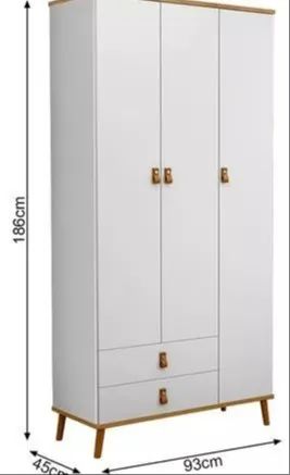 Guarda Roupa Jujuba Infantil 3 Portas 2 Gavetas Fazemos entrega Promoção - Foto 3