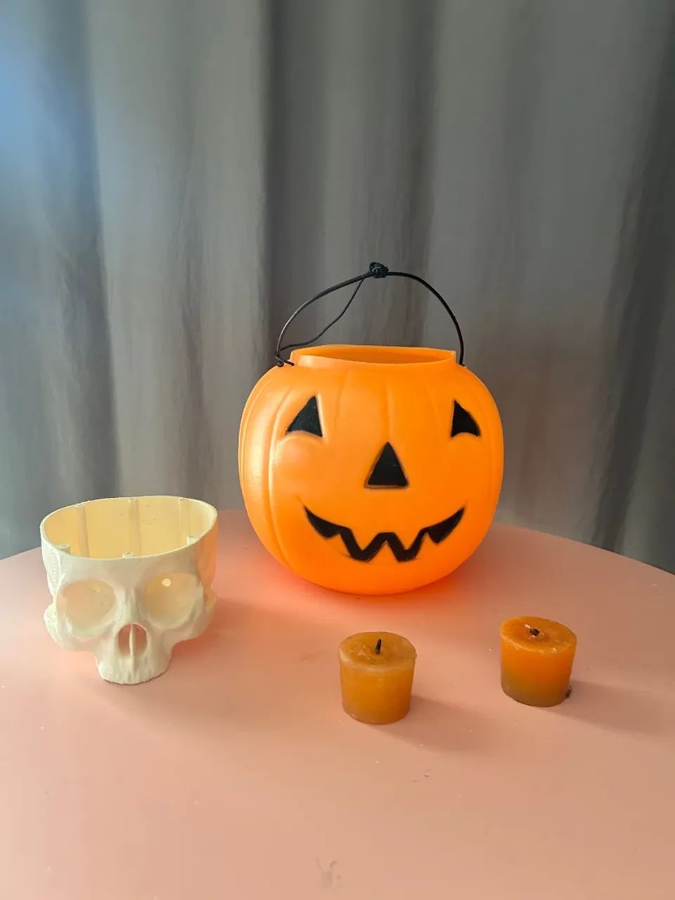 Kit Halloween: Abóbora, Crânio e Velas!