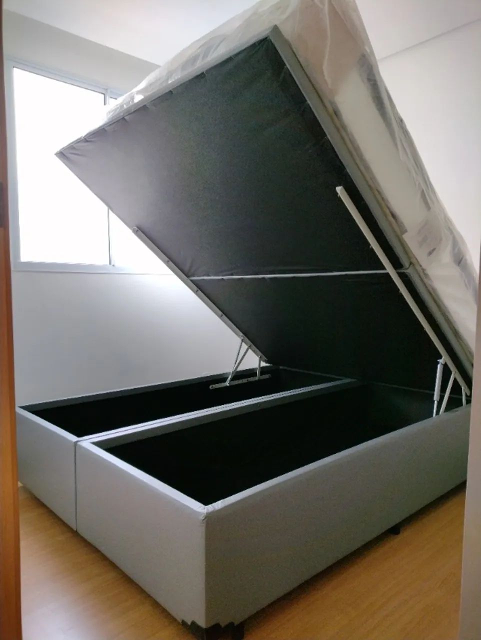 CAMA BOX BAU KING 1.93X2.03 BAU BLINDADO SUPER RESISTENTE  