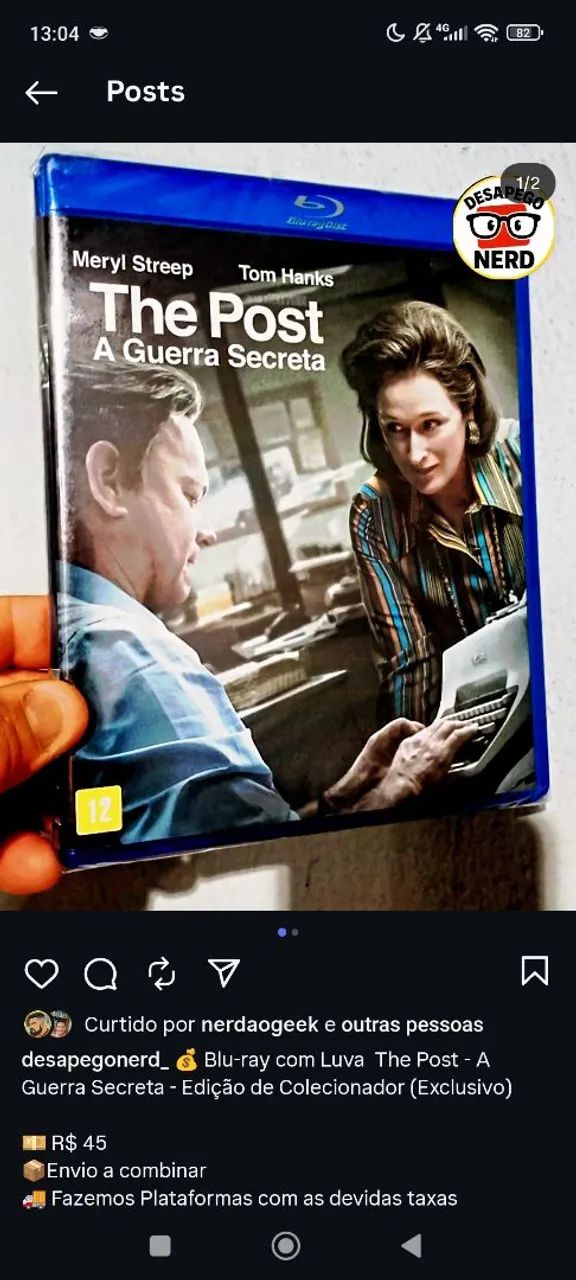 Blu-ray The Post com luva 