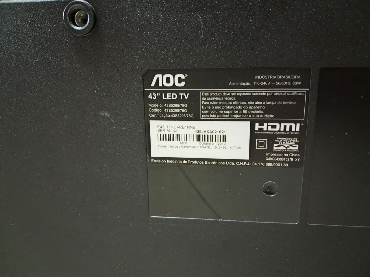 TV AOC LED 43 Polegadas - Foto 4